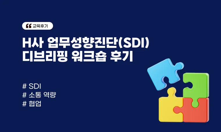 H사 업무성향진단(SDI) 디브리핑 워크숍 후기